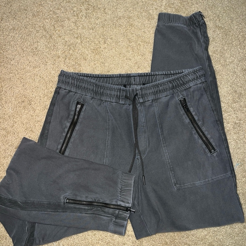 Athleta Charcoal Joggers with Zippered Pockets